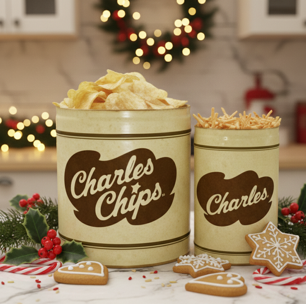 Original Chip tin + Potato Sticks tin (10oz) – Charles Chips