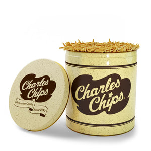 
                  
                    Load image into Gallery viewer, Charles Chips Potato Sticks Tin
                  
                