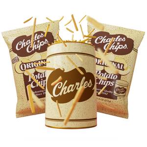 
                  
                    Load image into Gallery viewer, Charles Chips Potato Sticks Tin
                  
                