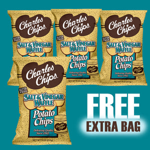 
                  
                    Load image into Gallery viewer, Salt &amp;amp; Vinegar Waffle (Pack of 3) + SUPER BOWLNUS - Charles Chips
                  
                