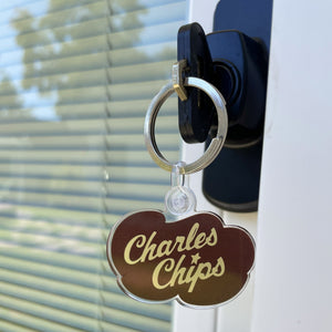 
                  
                    Load image into Gallery viewer, Charles Chips Acrylic Logo Keychain - Charles Chips
                  
                