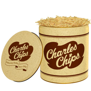 
                  
                    Load image into Gallery viewer, Charles Chips: Classic Potato Sticks in 30oz Tin
                  
                