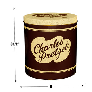 
                  
                    Load image into Gallery viewer, Charles Chips Mini Twist Pretzel Tin - Charles Chips
                  
                